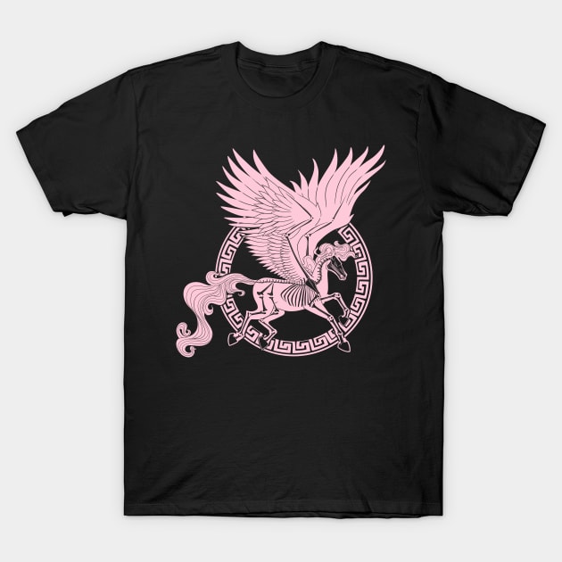 Greek Pegasus (pastel pink, no background) T-Shirt by MissIvoryRainbow